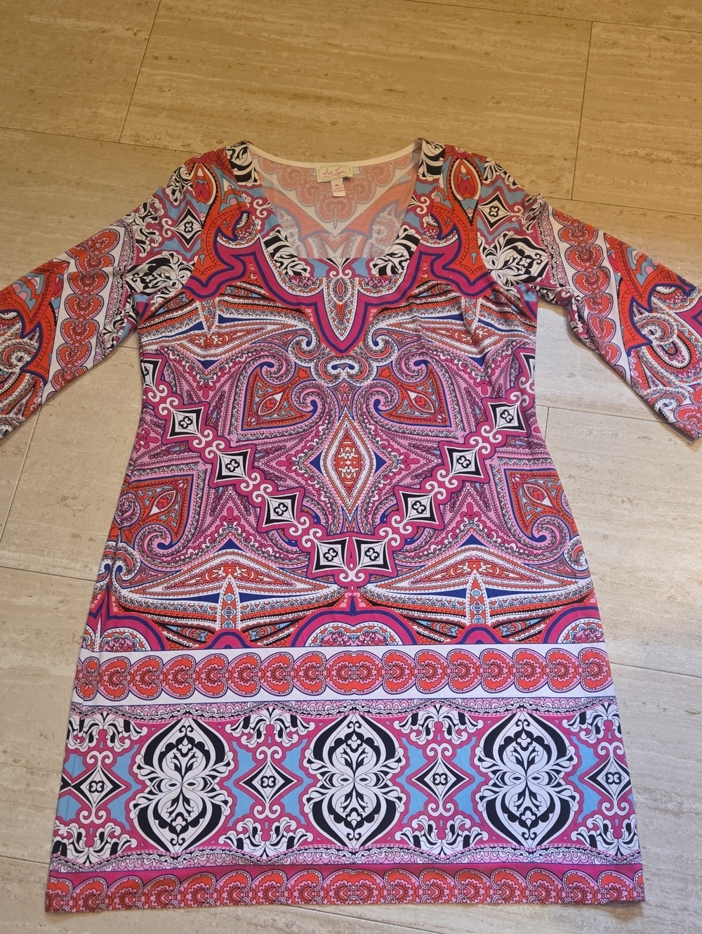 Ivy Lane Multi-Color Design Print Midi Dress